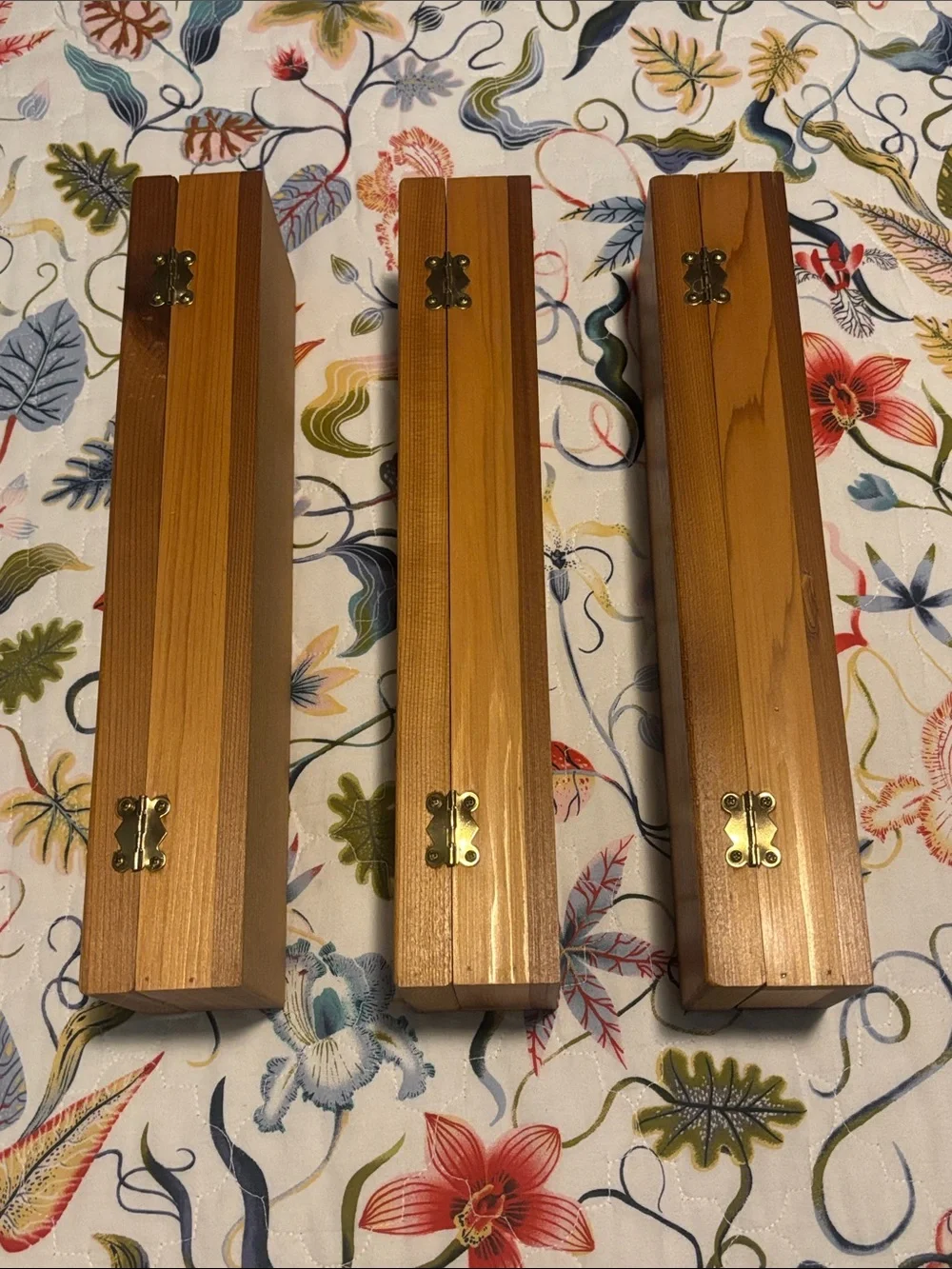 3 Wood Storage Boxes